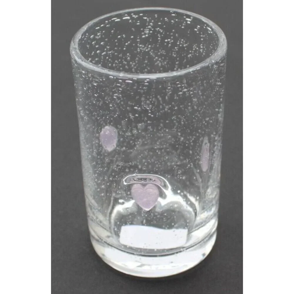 Bubble Glass Girly Pink Heart Valentine Love Tall Tumbler Beverage Glass Cup